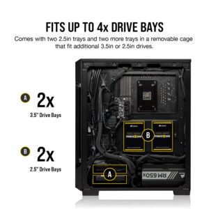 Corsair iCUE 220T RGB AIRFLOW Tempered Glass Mid-Tower Smart ATX Case - High Airflow - Three Included SP120 RGB PRO Fans - Black