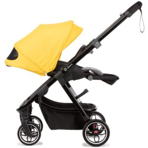 Diono Excurze Baby, Infant, Toddler Stroller, Perfect City Travel System Stroller and Car Seat Compatible, Adaptors Included Compact Fold, Narrow Ride, XL Storage Basket, Yellow Sulphur