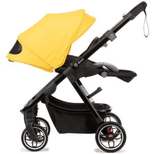 Diono Excurze Baby, Infant, Toddler Stroller, Perfect City Travel System Stroller and Car Seat Compatible, Adaptors Included Compact Fold, Narrow Ride, XL Storage Basket, Yellow Sulphur