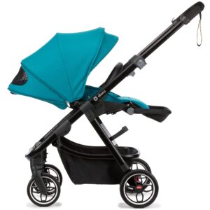 Diono Excurze Baby, Infant, Toddler Stroller, Perfect City Travel System Stroller and Car Seat Compatible, Adaptors Included Compact Fold, Narrow Ride, XL Storage Basket, Blue Turquoise