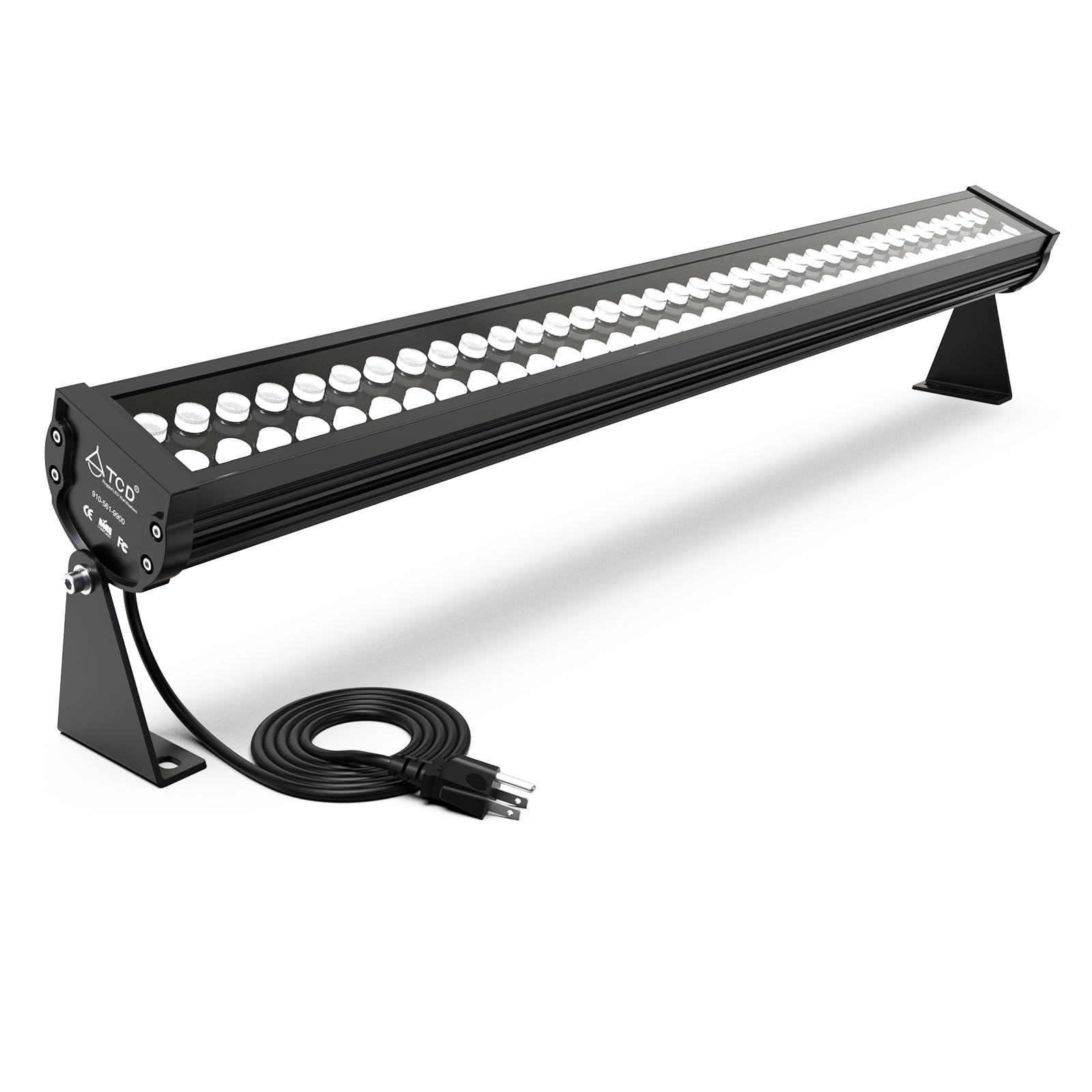 72W LED Wall Washer Light, 40" LED Light Bar, 120V 5000K Daylight White Linear Strip Light, IP65 Waterproof Outdoor Wall Washer Lighting for Landscape, Church, Ads, Yard, Garden