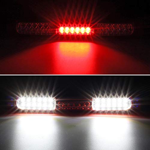 Partsam High Mount Led 3rd Brake Light Bar Replacement for F150 97-04 Rear Top Roof Cab Center Mount Third Brake Light Stop Tail Cargo Light Lamps Assembly Chrome Housing Waterproof