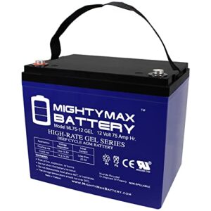 mighty max battery 12v 75ah gel battery replacement for toro pro line 52 lawn and garden