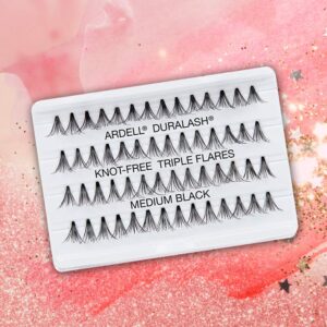 Ardell False Eyelashes Triple Individuals Knot-Free Medium Black 4 Pack