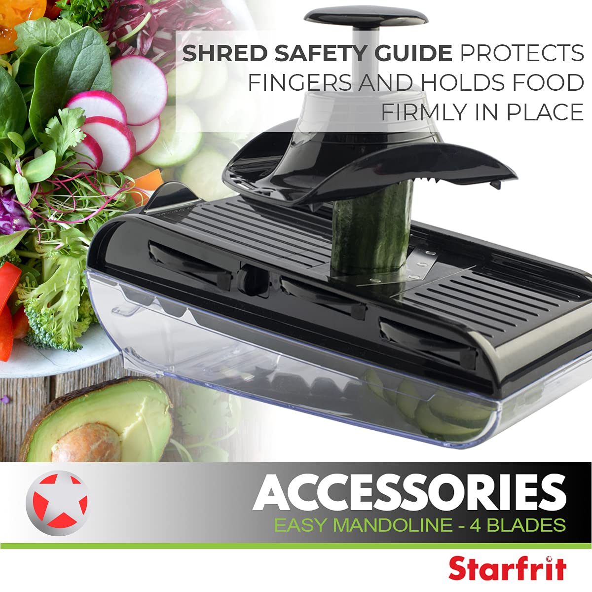 Starfrit 093087-012-0000 Food Slicer, One Size, Gray