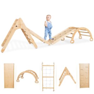 Indoor Playgroud Jungle Gym for Toddlers Slide,Climbing Toys for Toddlers Playset-Indoor Play Gym Swedish Ladder,Climbing Play Structure Set for Kids-Indoor Playground - Anthill-4