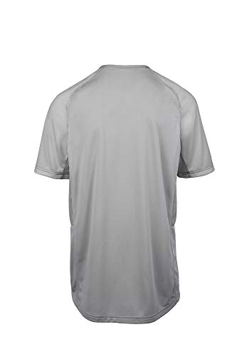 Mizuno Aerolite Crew Baseball Jersey, Grey, Medium