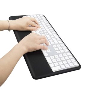 vaydeer magic keyboard wrist rest ergonomic keyboard stand compatible with wireless magic keyboard 2 with numeric keypad (black silicone)