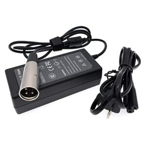 globalsaving 24v 4a 96w battery charger for rascal 301pc 318pc 320 wheelchair mobility power chair electric scooter power supply ac adapter cord cable