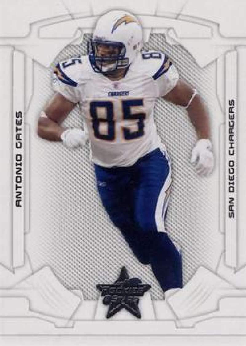 2008 Leaf Rookies and Stars #81 Antonio Gates Chargers NFL Football Card NM-MT