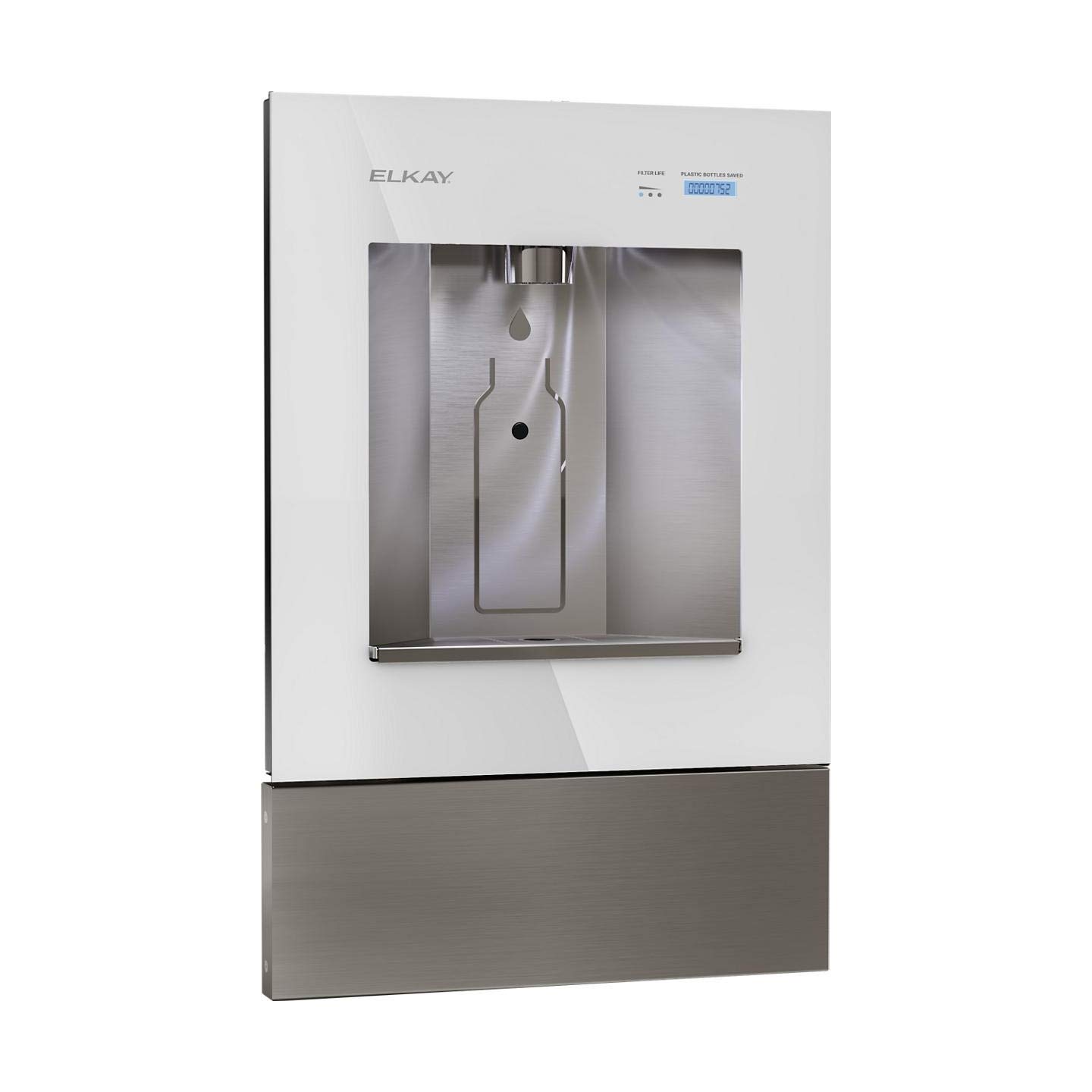 Elkay LBWD00WHC ezH2O Liv Built-in Filtered Water Dispenser, Non-refrigerated, Aspen White