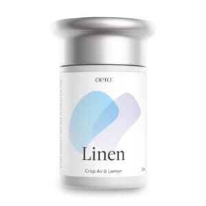 aera linen home fragrance scent refill - notes of bright citrus and juniper berries - works with the aera diffuser