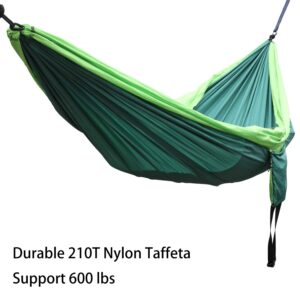 YOOMALL Double Camping Hammock with Tree Straps Support 600 Pounds Easy Set Up Indoor Outdoor Travel (Grey & Blue)