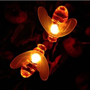 Amants01 Solar Honeybee String Lights,200 LEDs Solar Powered Bee String Lights Outdoor Honeybee Fairy String Lights for Home,Gardens,Park,Patios Decoration.