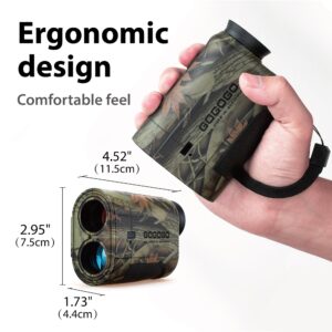 Gogogo Sport Vpro 6X Hunting Laser Rangefinder Bow Range Finder Camo Distance Measuring Outdoor Wild 650/1200Y with Slope High-Precision Continuous Scan