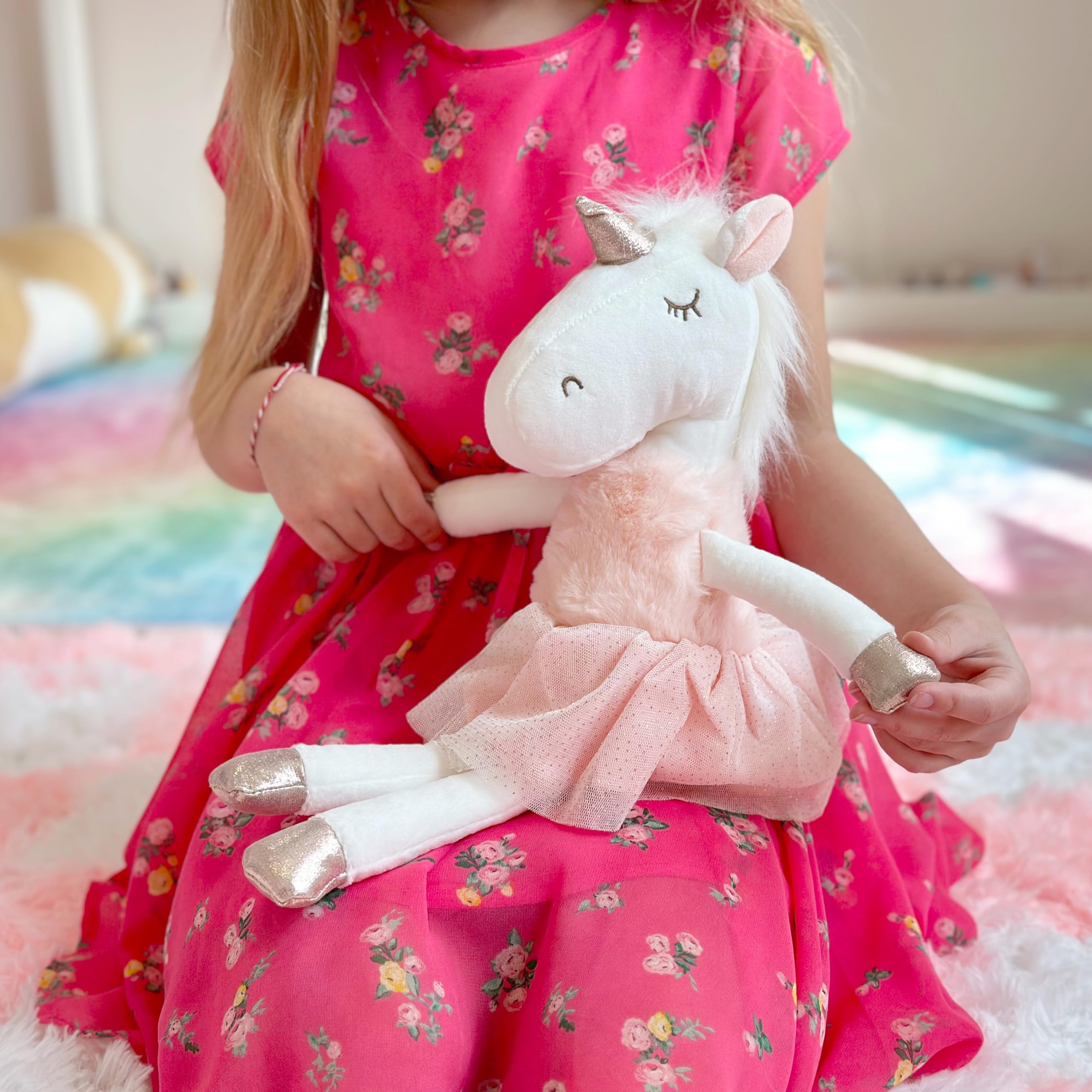 Laila and Lainey Plush Ballerina Unicorn - Soft Stuffed Animal for Girls