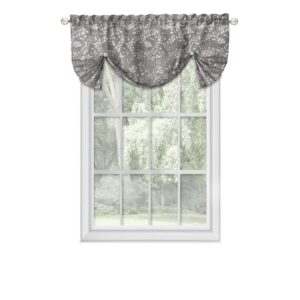 Achim Home Furnishings Charlotte Pleated Roman Valance - Grey