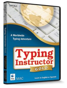 typing instructor gold - mac - typing training for kids and adults to learn to type or improve their typing skills - teaches keyboard basics following one of 20+ skill-appropriate typing plans - cd