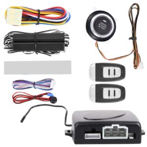 Push to Start kit for Nissan Rogue, Acouto Car Keyless Entry Push to Start Alarm System Kit 12V One-Way Remote Start Push Button Keyless Entry System Kit Car Alarm System Engine Kit