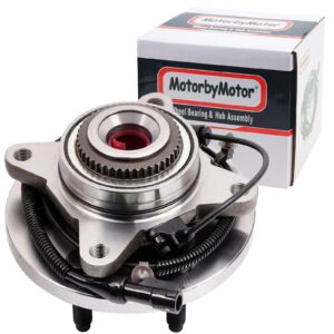 motorbymotor 515119 front wheel bearing and hub assembly 4wd with 6 lugs fits for 2009 2010 ford f-150 wheel hub bearing assembly w/abs 4x4