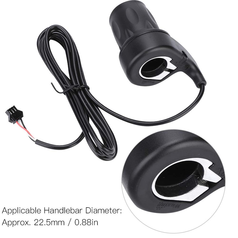 1 Pair Throttle Handle and Cable, 22.5mm Speed Throttle Handle Thumb Throttle for Electric Bike Scooter