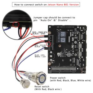 Geekworm N100 Metal Case/Enclosure with Power & Reset Control Switch for Jetson Nano A02/B01/2GB/4GB / Jetson Xavier NX