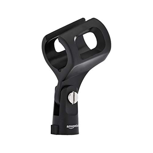 Amazon Basics Microphone Clip, Large Barrel Style, Single, Black