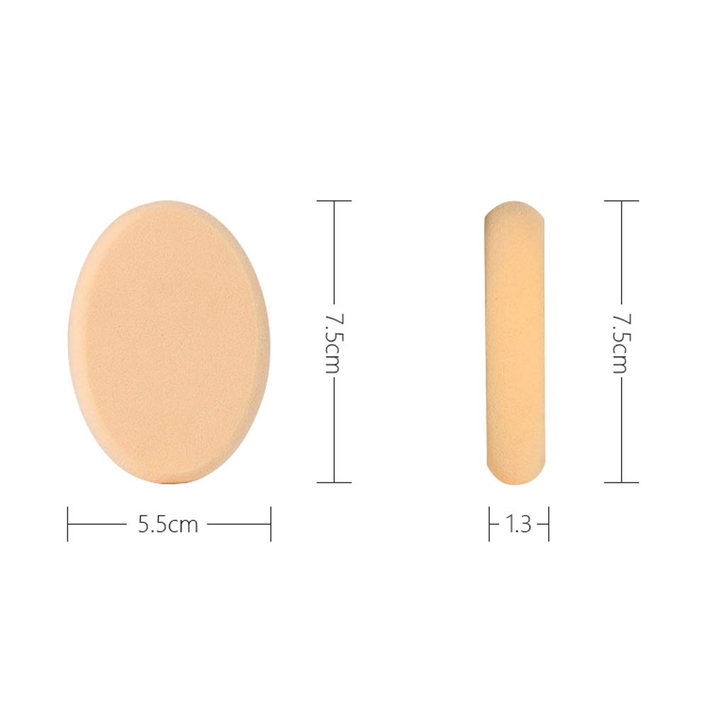 Oval Puff 2 Packs Skin Tone and Pink Make-up Egg Air Cushion Puff Beauty Egg Foundation Sponge Professional Makeup Sponge Wet and Dry