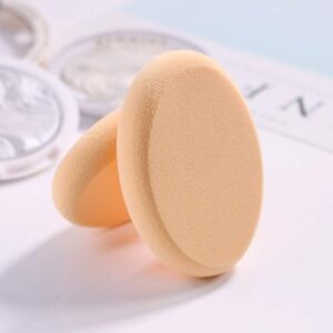 Oval Puff 2 Packs Skin Tone and Pink Make-up Egg Air Cushion Puff Beauty Egg Foundation Sponge Professional Makeup Sponge Wet and Dry