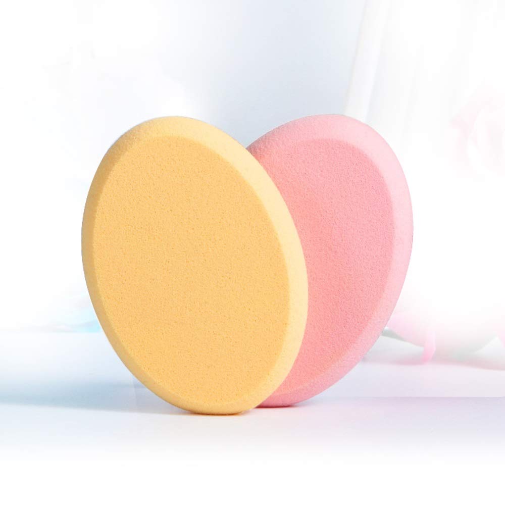 Oval Puff 2 Packs Skin Tone and Pink Make-up Egg Air Cushion Puff Beauty Egg Foundation Sponge Professional Makeup Sponge Wet and Dry