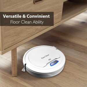 SereneLife Robot Vacuum Cleaner - Upgraded Lithium Battery 90 Min Run Time - Automatic Bot Self Detects Stairs Pet Hair Allergies Friendly Home Cleaning for Carpet Hardwood Floor-PUCRC25 V3