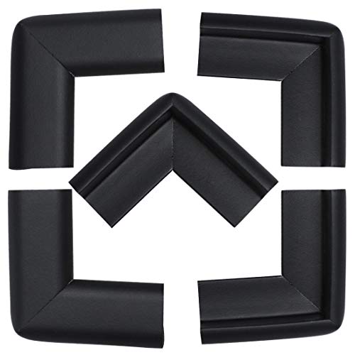 uxcell 5 Pack Foam Furniture Table Desk Edge Cover Pads Protectors Corner Cushions Bumper Guards 50 x 22 x 20 x 6mm Black