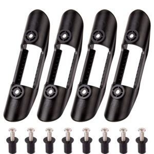 savita kayak paddle clip accessories plastic clip black 4 pieces including 8 screws and 8 nuts