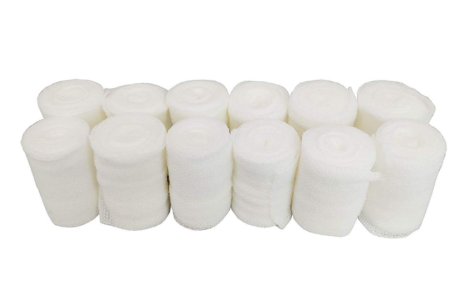 CPR Savers and First Aid Supply IMCO Multi-Packed 2 Inch x 4.1 Yards Non-Sterile Stretch Cotton Gauze Bandage Rolls for Injury, Wound, and Trauma (12)