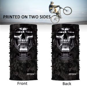 JOEYOUNG Skull Face Mask UV Sun Dust Neck Gaiter Bandana Headwear Motorcycle