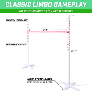 GoSports Get Low Limbo Premium Wooden Limbo Game, Sets up in Seconds - Fun for Kids & Adults