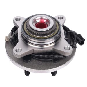 macel 515079 4wd front wheel hub bearing assembly compatible with 2004-2008 ford f150, 2006-2008 lincoln mark lt 6 lugs w/abs
