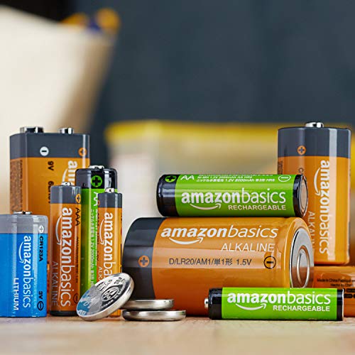 Amazon Basics 12-Pack Non-Rechargeable CR123A Lithium Batteries, 3 Volt, Up to 10-Year Shelf Life