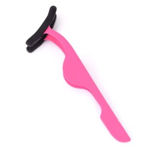 hoyuji false eyelash applicator, eyelash extension tweezers silicone sleeve tweezers for easy application and removal of magnetic eyelashes - adjust and repair your eyelashes (pink)