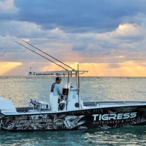 Tigress XD Telescoping Aluminum 15’ Center Outrigger, Ideal for Sport Fishing Boats up to 40 feet, Features Tigress XD 316 L Stainless Steel for Durability