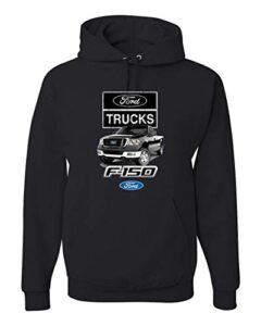 ford trucks vintage legend built tough cars and trucks unisex graphic hoodie sweatshirt, black, x-large