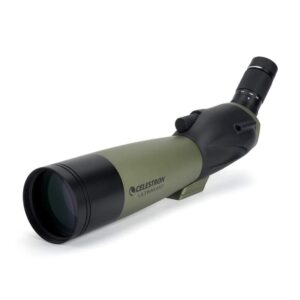 Celestron – Ultima 80 Angled Spotting Scope – 20-60x Zoom Eyepiece – Multi-Coated Optics for Bird Watching, Wildlife, Scenery and Hunting – Includes Soft Carrying Case and Smartphone Adapter