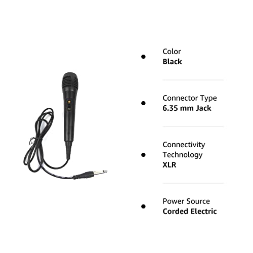 Karaoke Singing Machine Microphone System Unidirectional Dynamic Microphone with 5 Ft. Cord, XLR