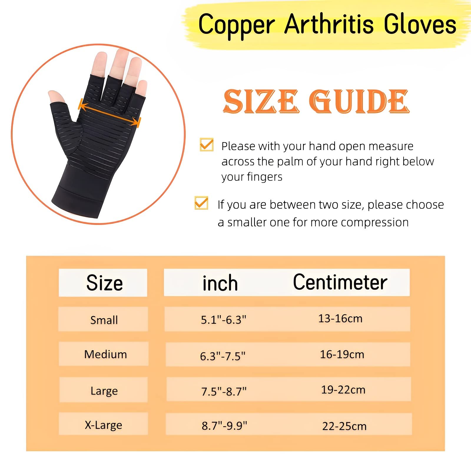 LTXB Fingerless Compression Gloves Copper Arthritis Gloves for Pain, Copper Gloves Compression Gloves for Carpal Tunnel Swelling Arthritis Pain Relief Gloves for Men and Women (M)