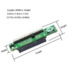 SinLoon SATA Female to 44 pin Male 2.5 inch IDE Adapter for PC and Mac Computer to SATA Hard Drive Interface Adapter(SATA F/2.5 M)