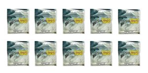 dragon shield bundle: 5 packs perfect fit clear standard size sideloader sleeves - 500 sleeves total