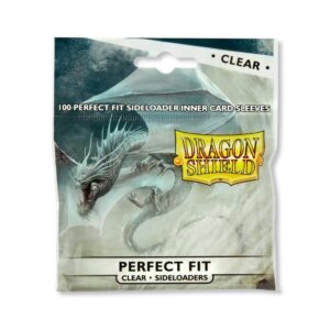 Dragon Shield Bundle: 5 Packs Perfect Fit Clear Standard Size Sideloader Sleeves - 500 Sleeves Total