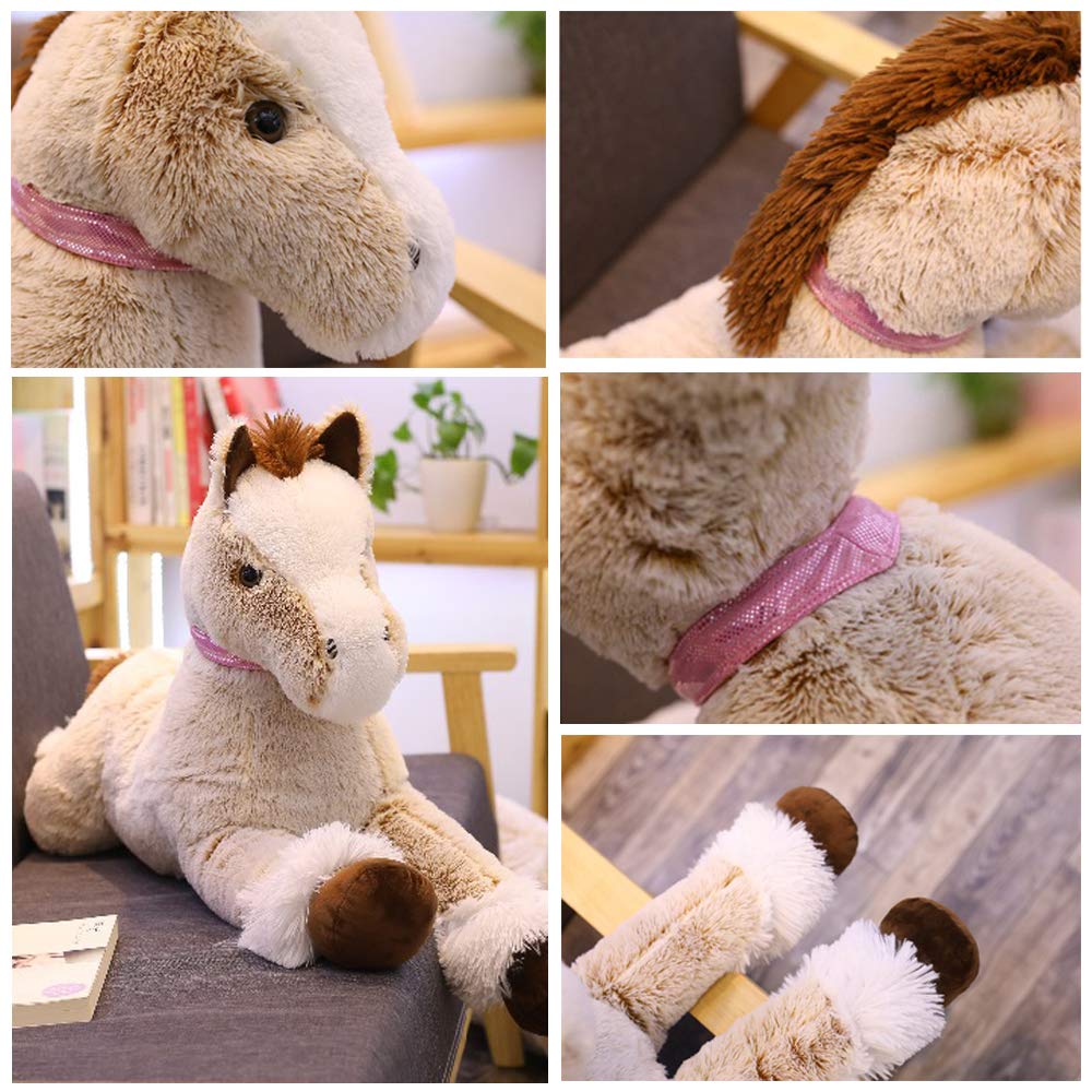 sofipal Large Horse Stuffed Animal Plush Toy,Giant Pony Unicorn Plush Doll Gifts for Kids,Valentines,Christmas 35.4"