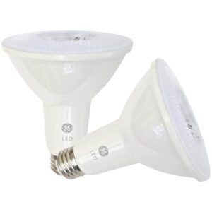 ge lighting 43096 12 watt e26 par30l soft white led dimmable relax hd light bulbs 2 count