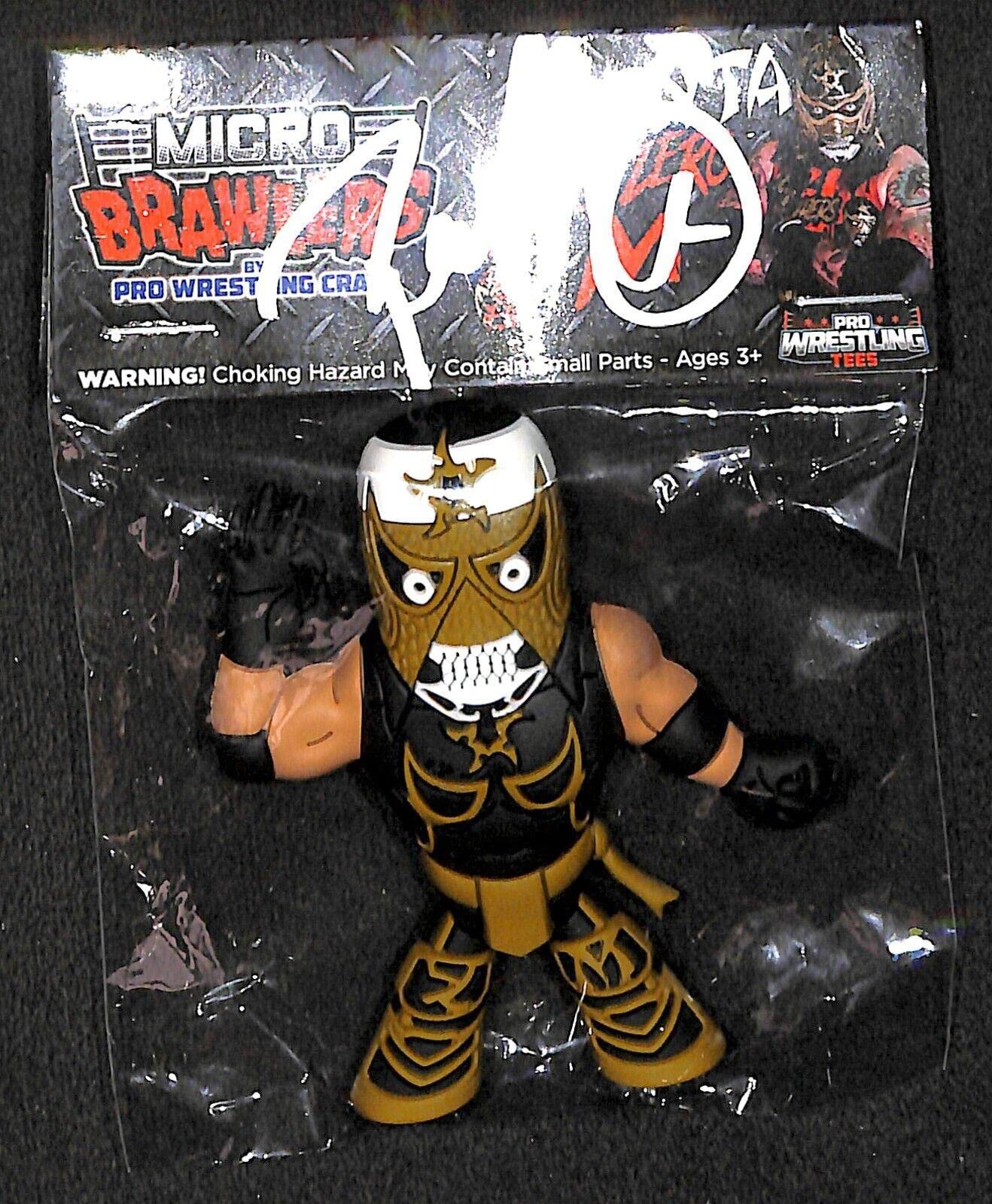 Sports Memorabilia Pentagon Jr Penta El Zero 0 M Signed Micro Brawler Action Figure BAS COA AEW AAA - Wrestling Figurines